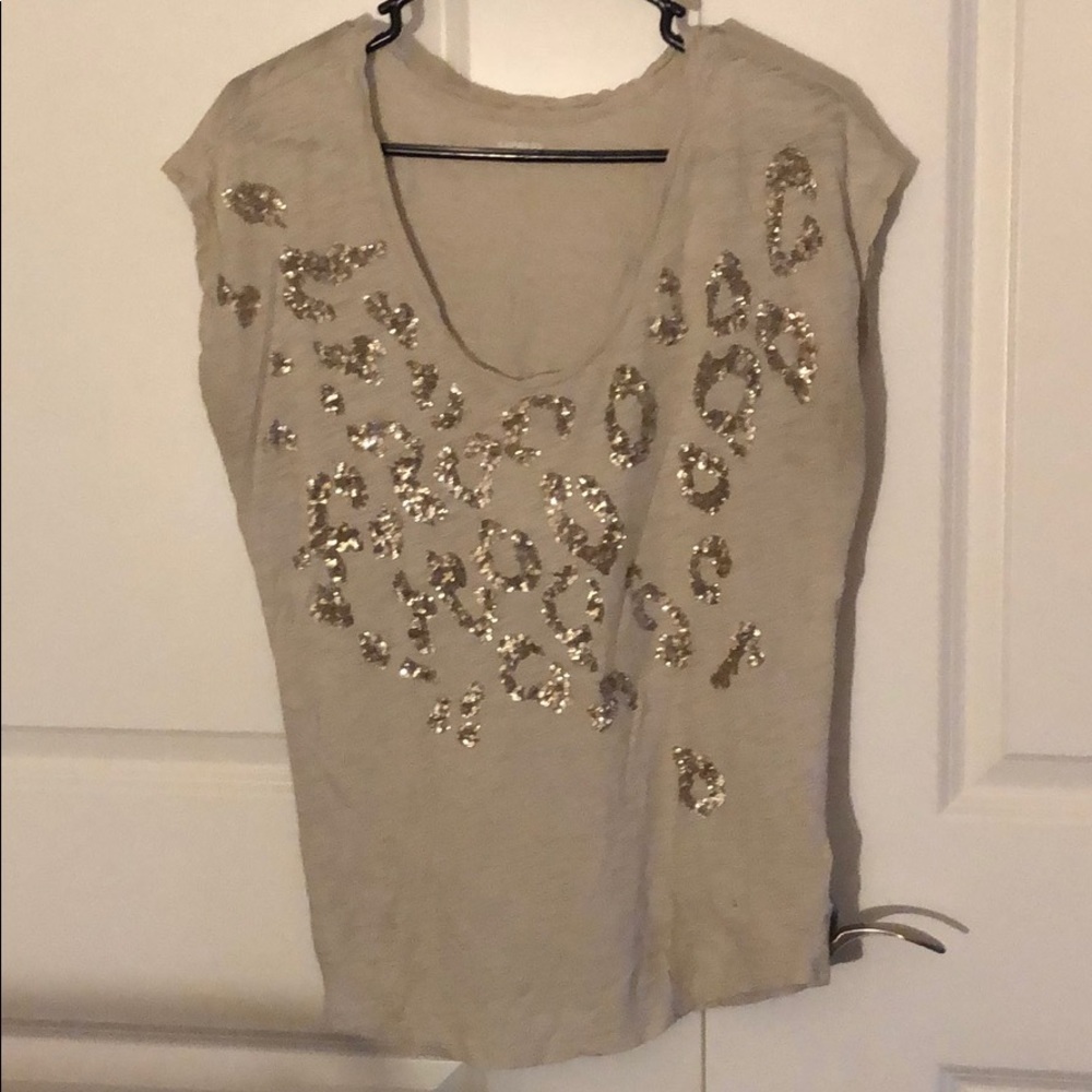 🌻Express leopard tank and gold tshirt